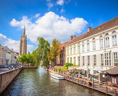 Spiegelrei-Kanal, Brügge, Flandern, Belgien Spiegelrei-Kanal, Brügge, Flandern, Belgien