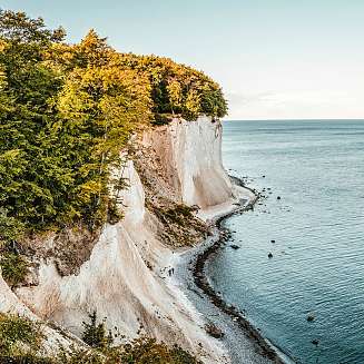 Eine steile naturbelassene Klippe am Rande des Meeres von Mecklenburg Vorpommern