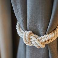 Beautiful Curtains tied though a rope