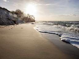Blick auf einen Strand an der Ostsee