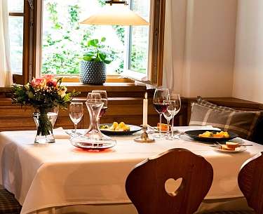 Festive table in Romantik Hotel Der Millipp Festive table in Romantik Hotel Der Millipp