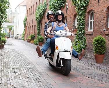 Anreise auf der Vespa