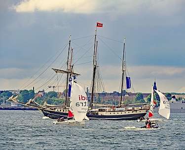 Sailing regatta during Kiel Week Sailing regatta during Kiel Week