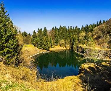 Rhön Basaltsee Blick auf den Basaltsee in der Rhön