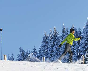 Skifahrer im Schwarzwald Skifahrer im Schwarzwald