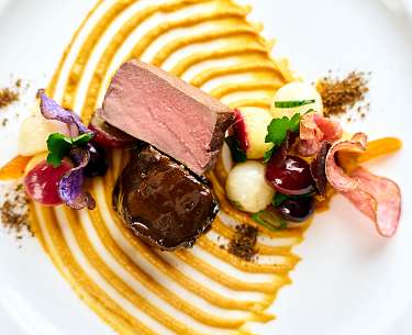 Gourmet Festival Waldschlösschen Teller mit Gourmet Gericht