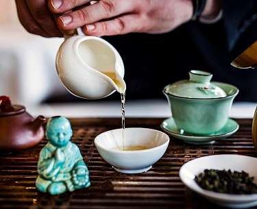 Tea ceremony at Romantik Parkhotel Wasserburg Anholt Tea ceremony at Romantik Parkhotel Wasserburg Anholt