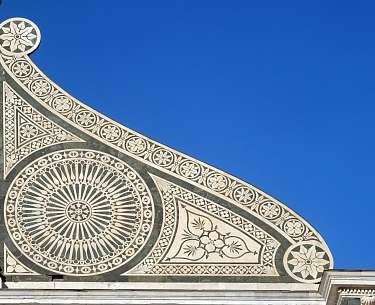 Detail of the façade of the Dominican Church of Santa Maria Novella in Florence, Italy Detail of the façade of the Dominican Church of Santa Maria Novella in Florence, Italy