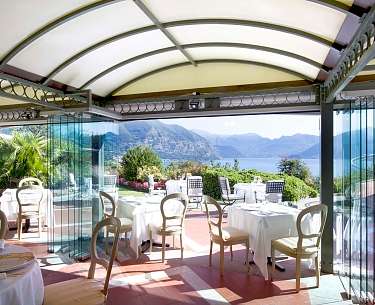 Saal und Terrasse des Romantik Hotel Relais Mirabella Saal und Terrasse des Romantik Hotel Relais Mirabella