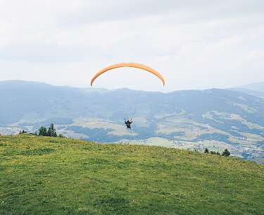 Paragliding in the mountains Paragliding in the mountains