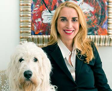Barbara Ludwig mit Hund Leopold Barbara Ludwig mit Hund Leopold