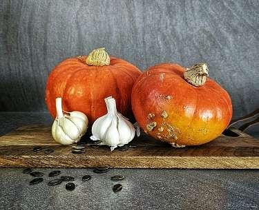 Hokkaido und Knoblauch