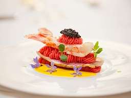 Blick auf das Essen im Beau Rivage