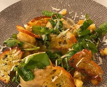 Marinierte Champignons mit Apfel und Brunnenkresse Marinierte Champignons mit Apfel und Brunnenkresse