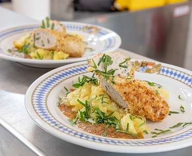 Weißwurst in Brezelpanade