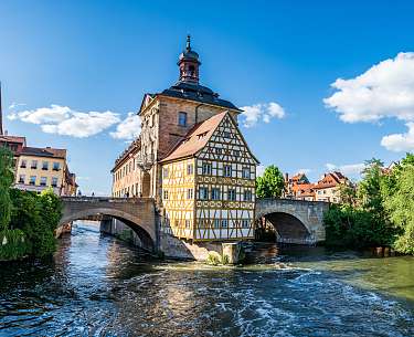 Rathaus Bamberg Bamberger Rathaus über dem Wasser