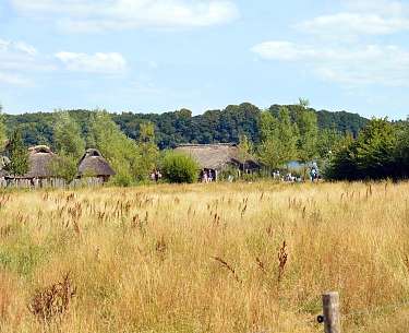 Haithabu Blick auf Wikingerstadt Haithabu